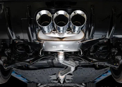 AWE Tuning Touring Edition Exhaust | 3" Diameter | 4.5" Triple Chrome Silver Tips Honda Civic Type R 2023-2025 - 3015-52287