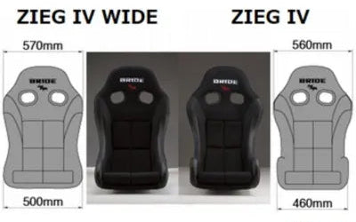 Bride Black Carbon ZIEG IV WIDE Low Max System Full Bucket Seat - HC1ASC