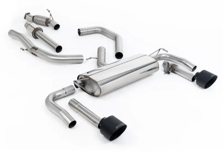 Milltek Resonated Valved Catback Exhaust with GT-139 Cerakote Black Trims for Hyundai Kia Elantra N 2.0L Turbo 2021-2026