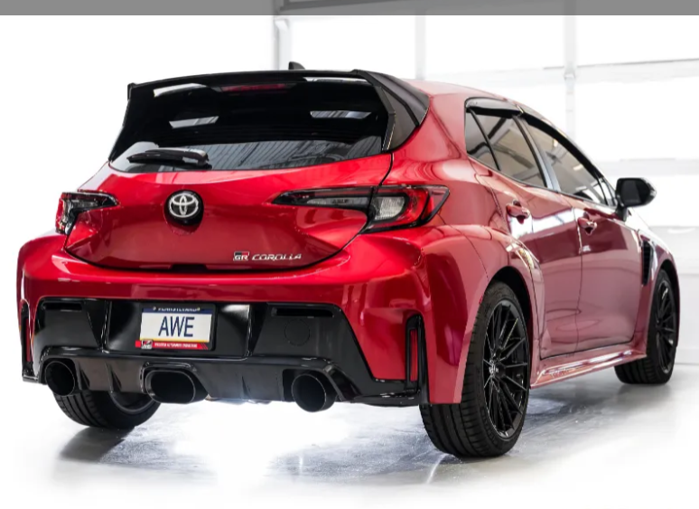 AWE Tuning Track Edition Exhaust | Diamond Black Tips Toyota GR Corolla 2023-2025