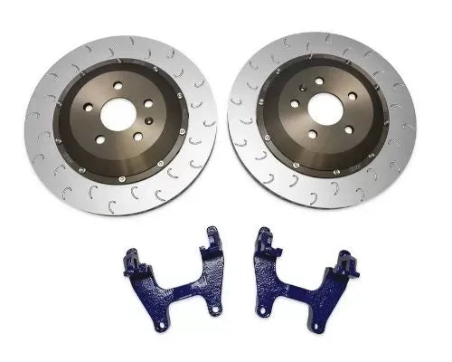 034Motorsport 2-Piece Floating Rear Brake Rotor 14in Audi S3 RS3 VW Golf R