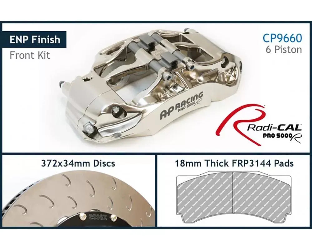 AP Racing Essex CP9660 6-Piston Radi-CAL Front Brake Kit Mustang S550