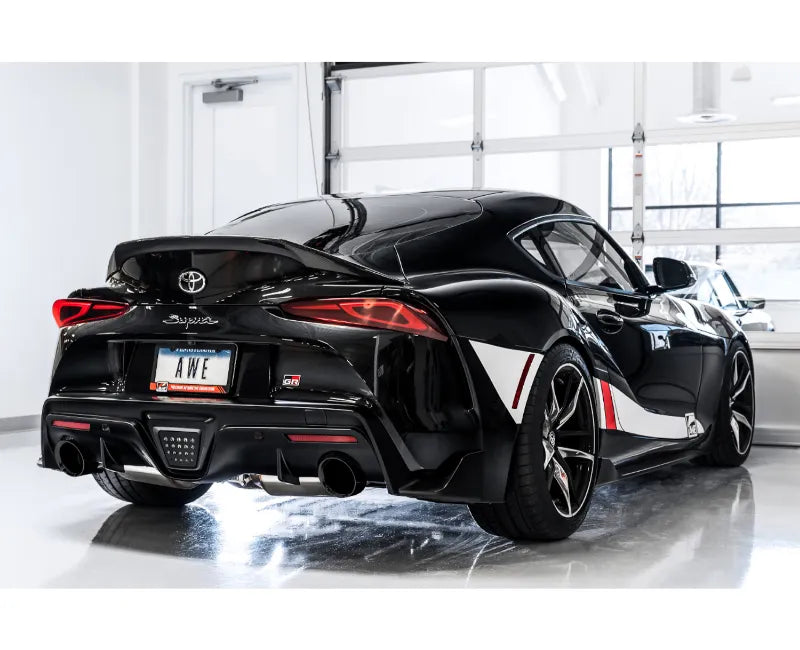 AWE Resonated Touring Exhaust for Toyota GR Supra, 3-inch Dual Chrome Tips