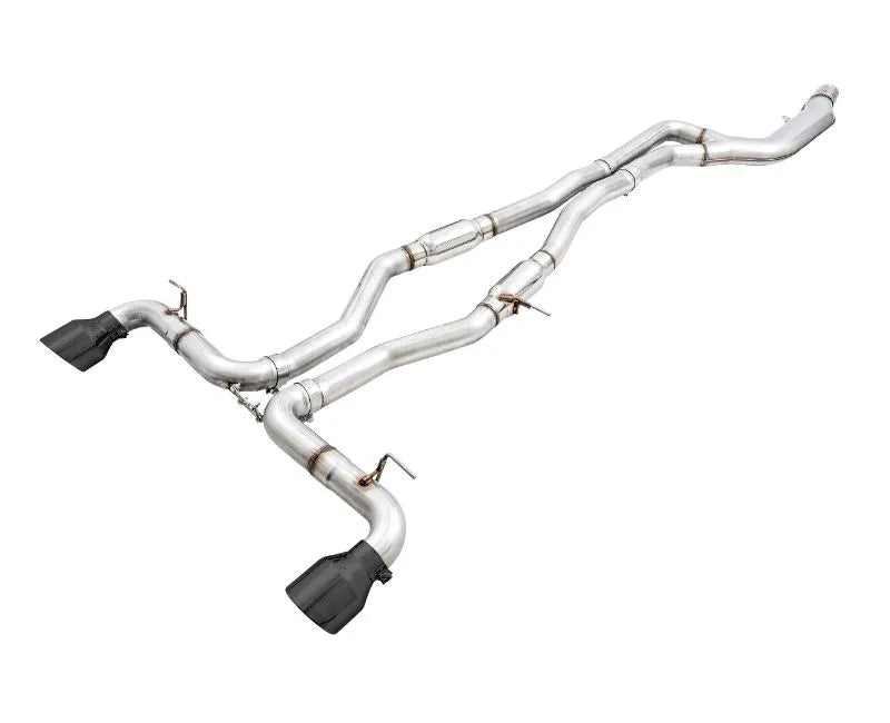 AWE Track Edition 3-Inch Resonated Exhaust with 5-Inch Diamond Black Tips Toyota GR Supra