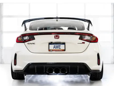 AWE Tuning Touring Edition Exhaust | 3" Diameter | 4.5" Triple Diamond Black Tips Honda Civic Type R 2023-2025 - 3015-53287