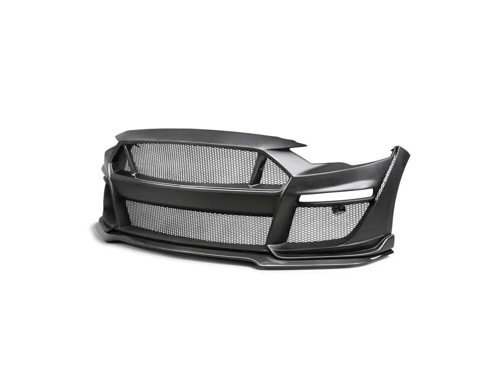 Anderson Composites Type-ST Fiberglass Front Bumper with Carbon Lip for Mustang Ecoboost GT 2018-2023