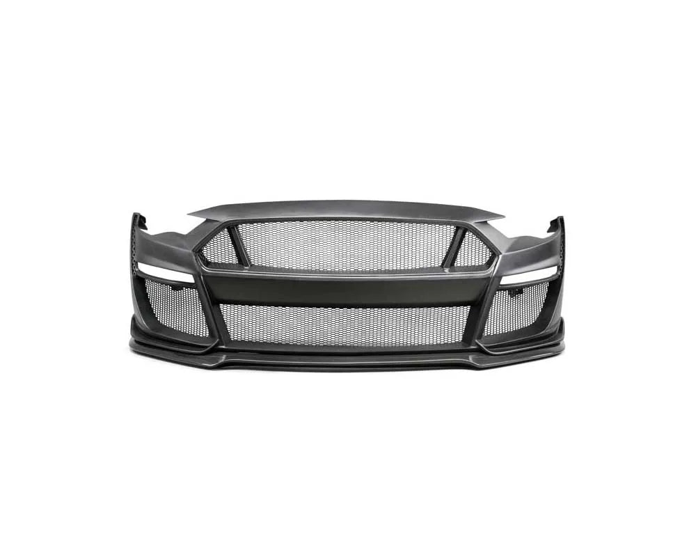 Anderson Composites Type-ST Fiberglass Front Bumper with Carbon Lip for Mustang Ecoboost GT 2018-2023