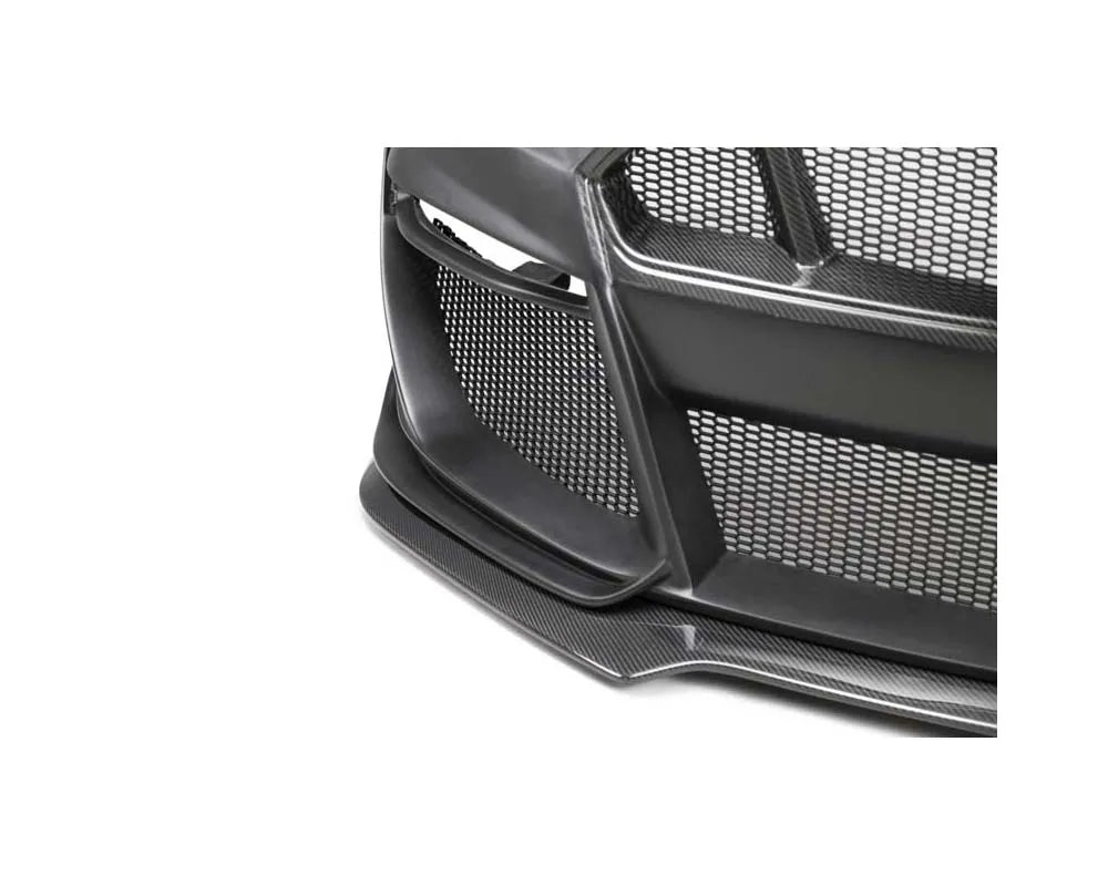 Anderson Composites Type-ST Fiberglass Front Bumper with Carbon Lip for Mustang Ecoboost GT 2018-2023