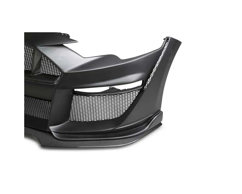 Anderson Composites Type-ST Fiberglass Front Bumper with Carbon Lip for Mustang Ecoboost GT 2018-2023