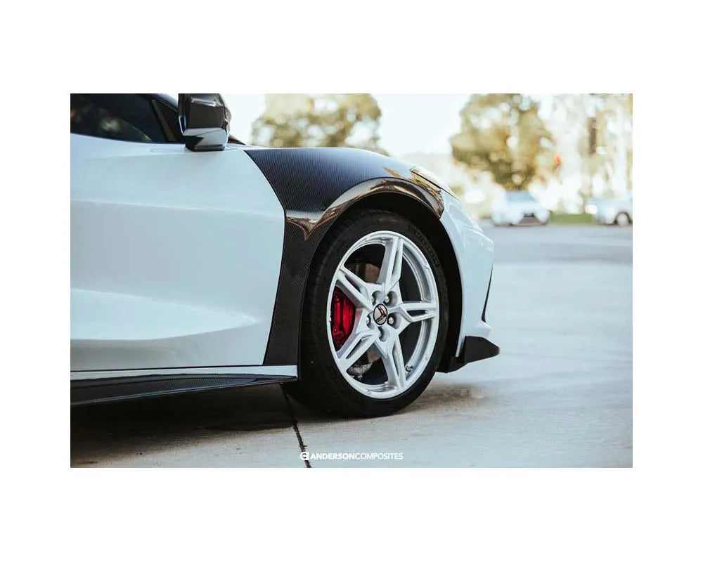 Premium Carbon Fiber Front Fenders Pair for C8 Corvette Stingray 2020-2024
