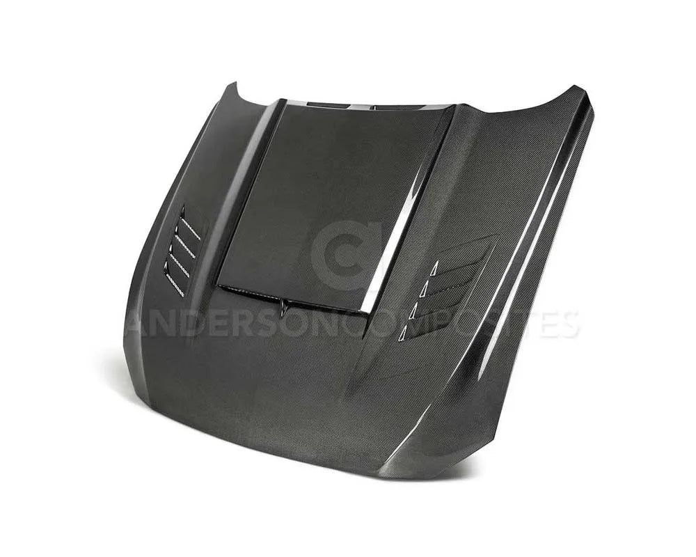 Anderson Composites Double-Sided Carbon Fiber Ram Air Hood Mustang 2015-2017