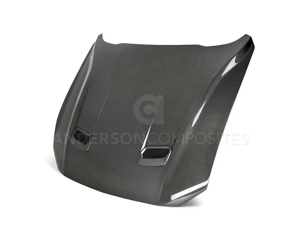 Lightweight Anderson Composites Type-OE Double-Sided Carbon Fiber Hood Mustang 2018-2023