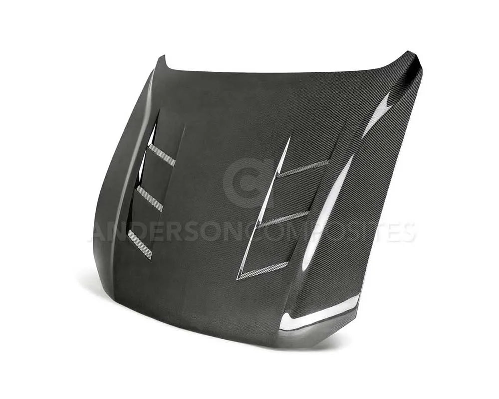 Anderson Composites Type-SA Double-Sided Carbon Fiber Hood Ford Mustang GT EcoBoost 2018-2023