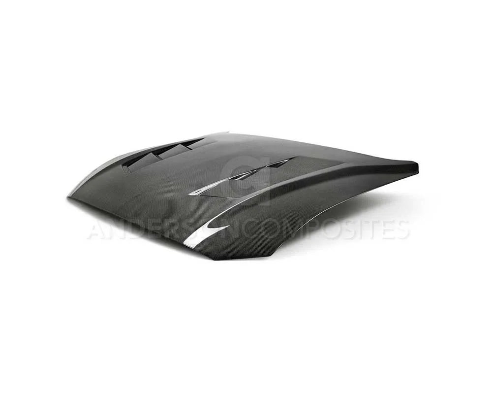 Anderson Composites Type-SA Double-Sided Carbon Fiber Hood Ford Mustang GT EcoBoost 2018-2023