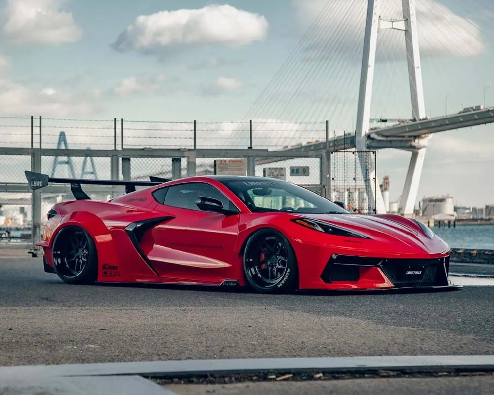Liberty Walk Widebody Kit FRP Chevrolet Corvette C8 Stingray 2020+ Aggressive Aero