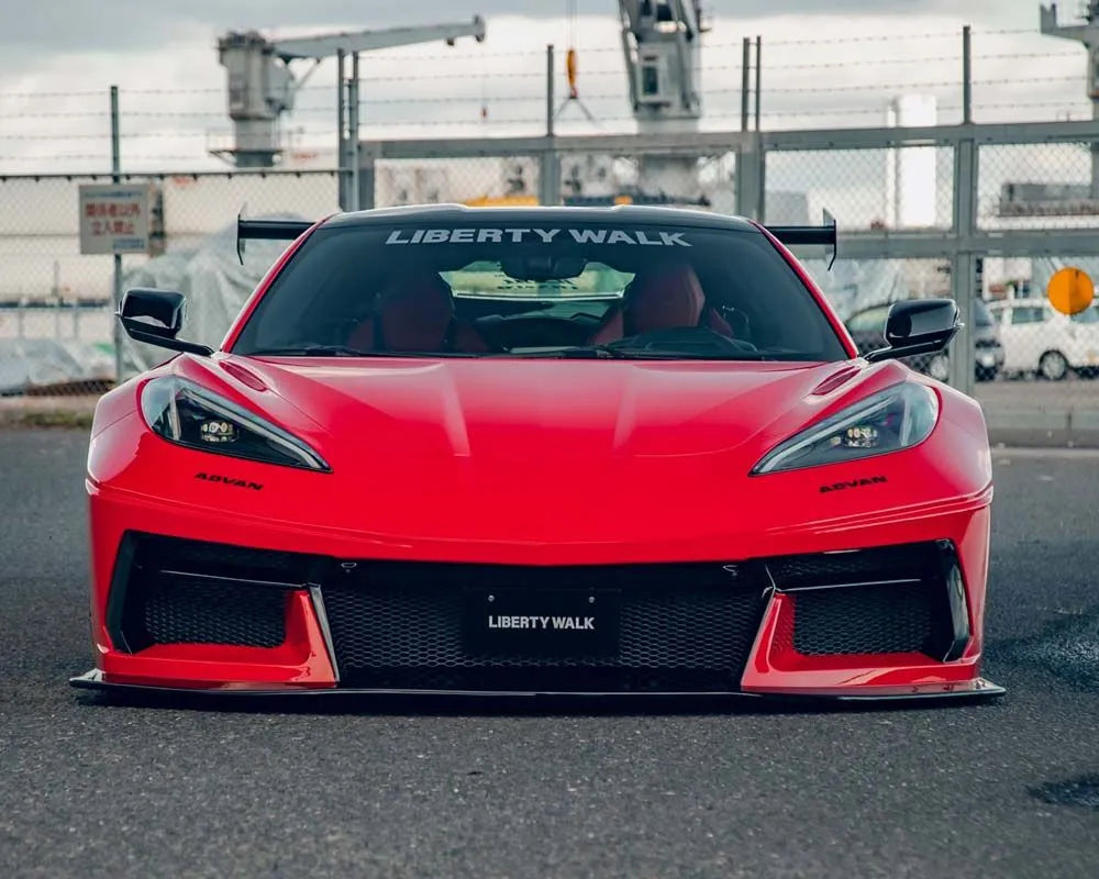 Liberty Walk Widebody Kit FRP Chevrolet Corvette C8 Stingray 2020+ Aggressive Aero