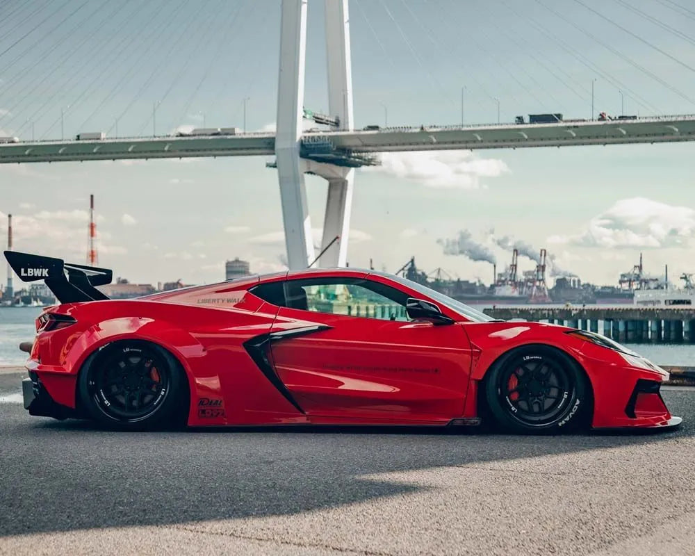 Liberty Walk Widebody Kit FRP Chevrolet Corvette C8 Stingray 2020+ Aggressive Aero