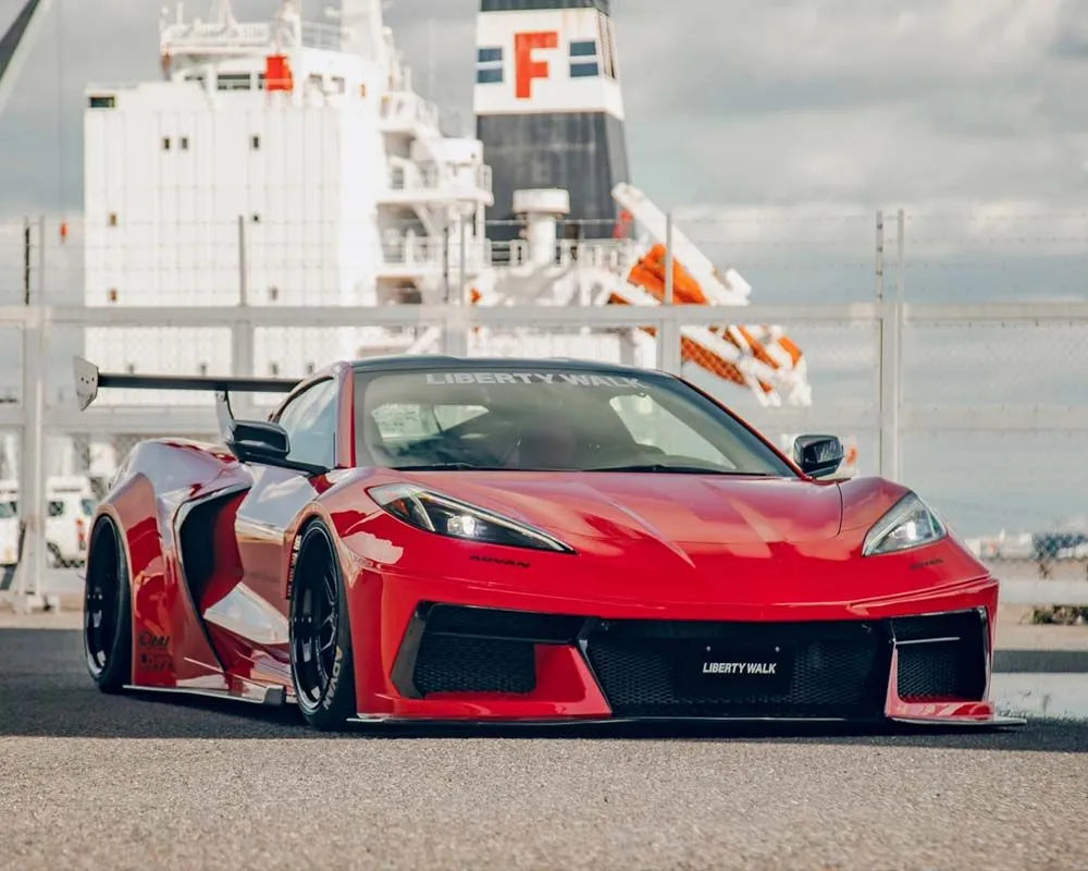 Liberty Walk Widebody Kit FRP Chevrolet Corvette C8 Stingray 2020+ Aggressive Aero