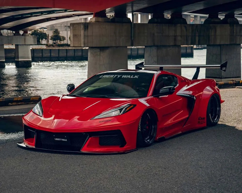 Liberty Walk Widebody Kit FRP Chevrolet Corvette C8 Stingray 2020+ Aggressive Aero