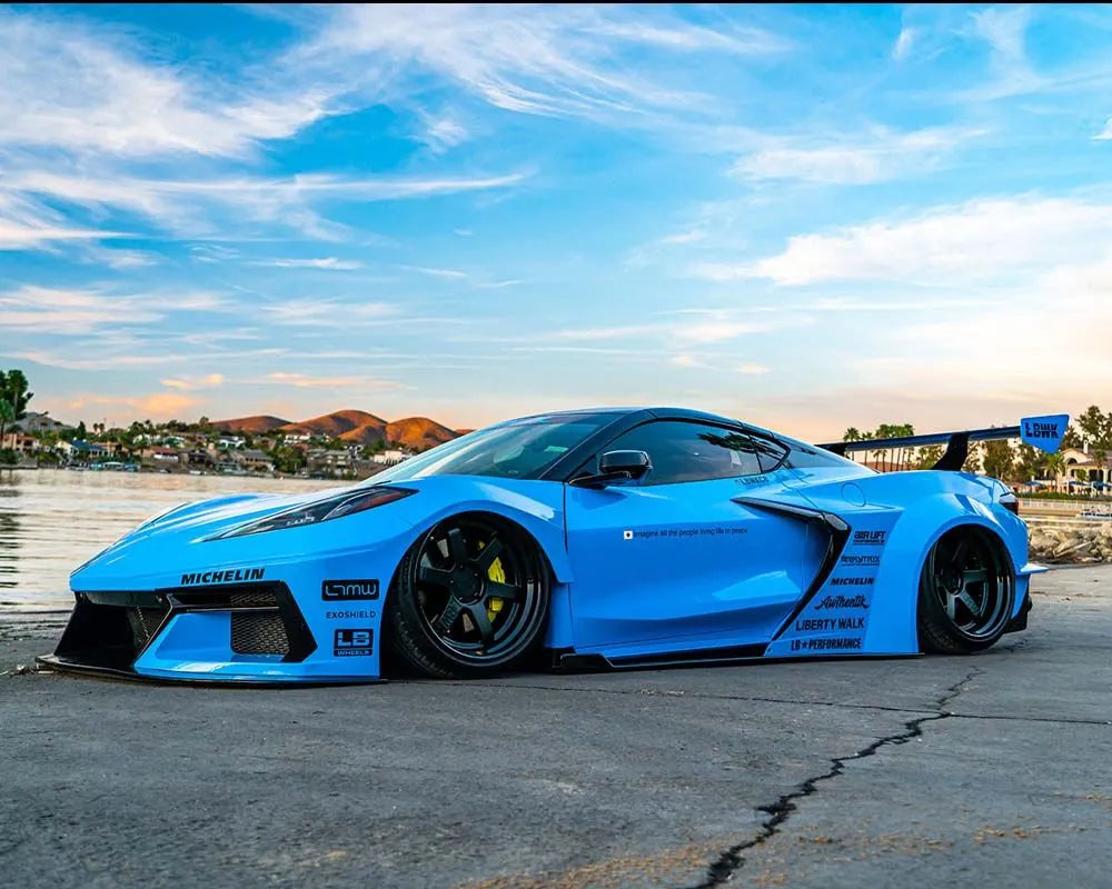 Liberty Walk Widebody Kit FRP Chevrolet Corvette C8 Stingray 2020+ Aggressive Aero