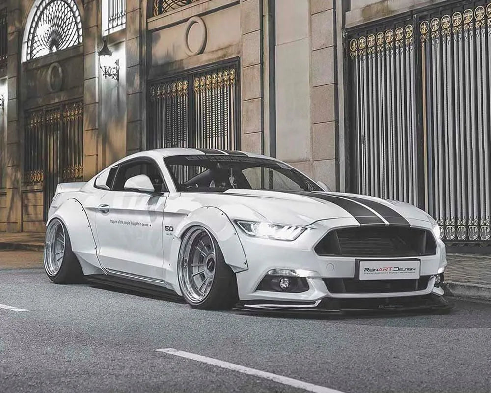 Liberty Walk FRP Duct Hood Bonnet for Ford Mustang 2015+ Aggressive Styling