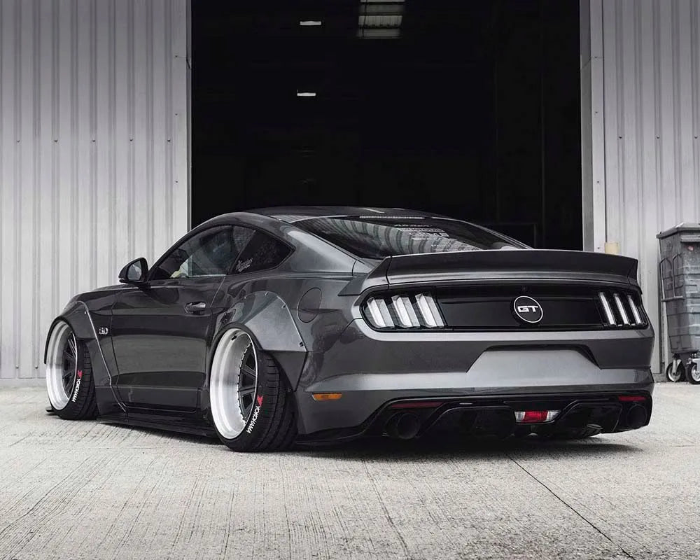 Liberty Walk FRP Rear Diffuser for Ford Mustang 2015+ - Aggressive Widebody Style