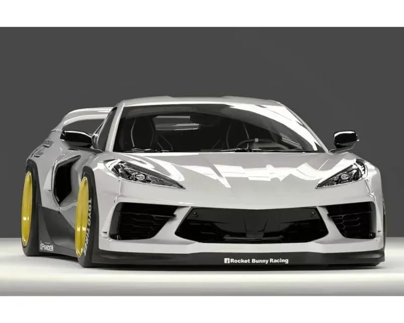 Pandem Aero FRP Front Lip Spoiler Chevrolet Corvette C8 2020-2024 Performance Upgrade