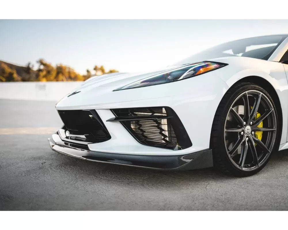 Enhance Corvette C8's Style: Street Hunter FRP Front Lip, Perfect Fit 2020-2024