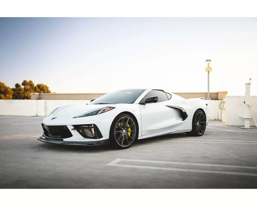 Enhance Corvette C8's Style: Street Hunter FRP Front Lip, Perfect Fit 2020-2024
