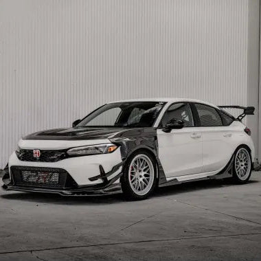Seibon MB-Style Carbon Fiber Front Side Skirt Extensions Honda Civic Type-R Base 2023-2025 - SX23HDCVR-MB-F