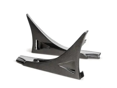 Seibon MB-Style Carbon Fiber Rear Side Skirt Extensions Honda Civic Type-R Base 2023-2025 - SX23HDCVR-MB-R
