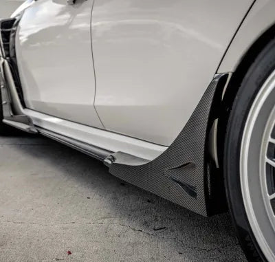 Seibon MB-Style Carbon Fiber Rear Side Skirt Extensions Honda Civic Type-R Base 2023-2025 - SX23HDCVR-MB-R