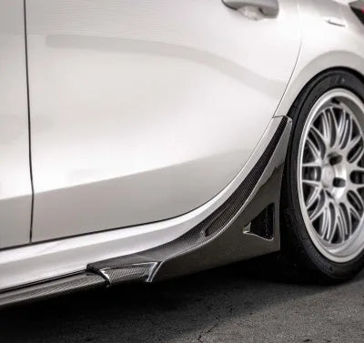 Seibon MB-Style Carbon Fiber Rear Side Skirt Extensions Honda Civic Type-R Base 2023-2025 - SX23HDCVR-MB-R