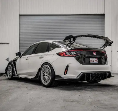 Seibon MB-Style Carbon Fiber Rear Side Skirt Extensions Honda Civic Type-R Base 2023-2025 - SX23HDCVR-MB-R