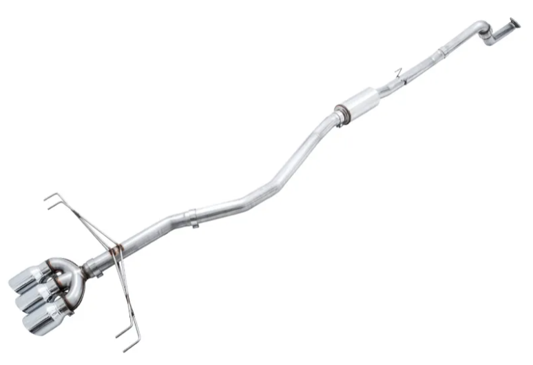 AWE Tuning Track Edition Exhaust | 3" Diameter | 4.5" Triple Chrome Silver Tips Honda Civic Type R 2017-2021
