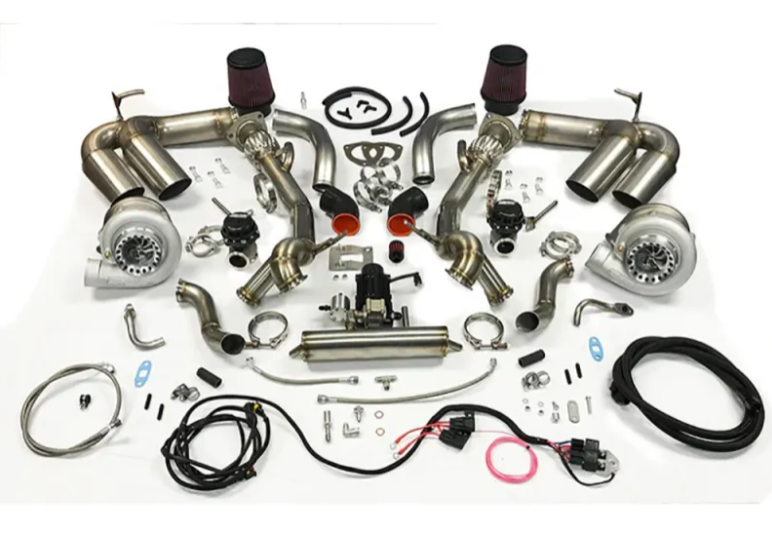 Extreme Turbo Systems PTE 6466 Gen 2 Turbo Kit w/ Brushed Stainless Steel Exhaust Tip Chevrolet Corvette C8 2020+