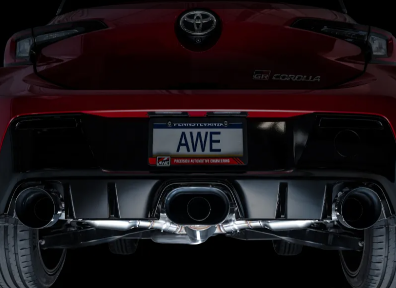 AWE Tuning Track Edition Exhaust | Diamond Black Tips Toyota GR Corolla 2023-2025
