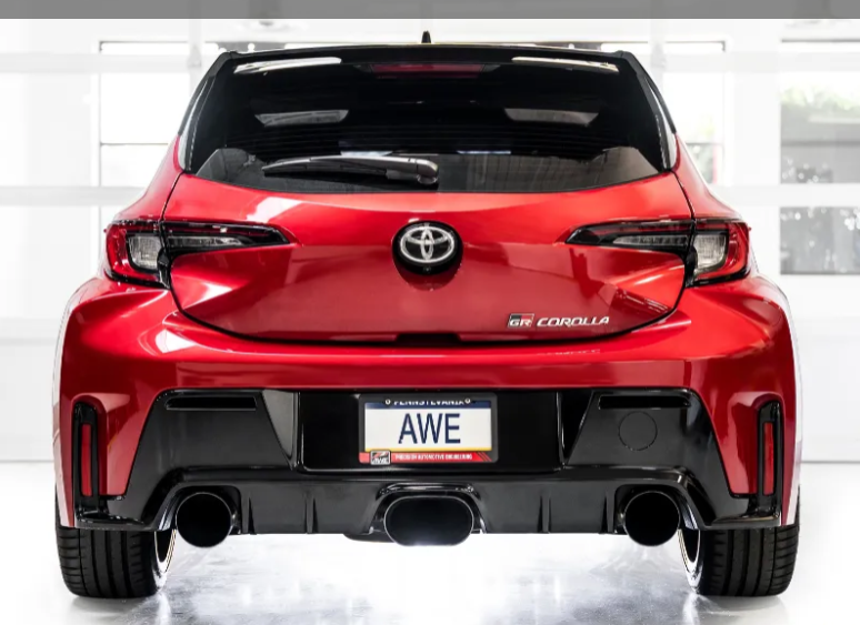 AWE Tuning Track Edition Exhaust | Diamond Black Tips Toyota GR Corolla 2023-2025