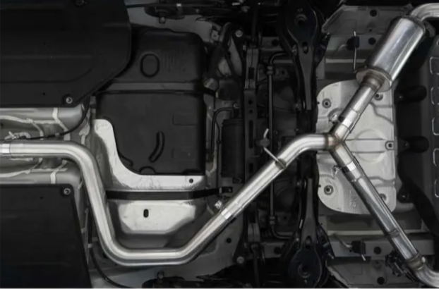 MBRP T304 5in OD CF Tips Dual Outlet 3in Cat Back Exhaust Hyundai Elantra N 2.0L Turbo 2022-2025