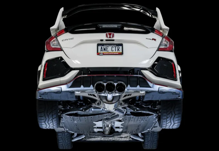 AWE Tuning Touring Edition Exhaust | 3" Diameter | 4.5" Triple Diamond Black Tips Honda Civic Type R 2017-2021