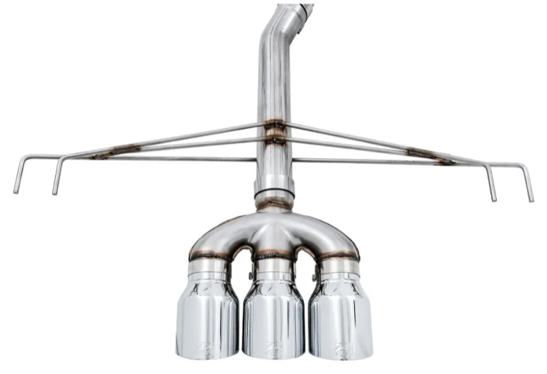 AWE Tuning Track Edition Exhaust | 3" Diameter | 4.5" Triple Chrome Silver Tips Honda Civic Type R 2017-2021