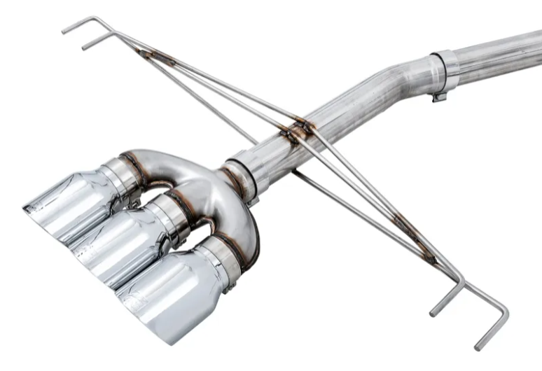 AWE Tuning Track Edition Exhaust | 3" Diameter | 4.5" Triple Chrome Silver Tips Honda Civic Type R 2017-2021