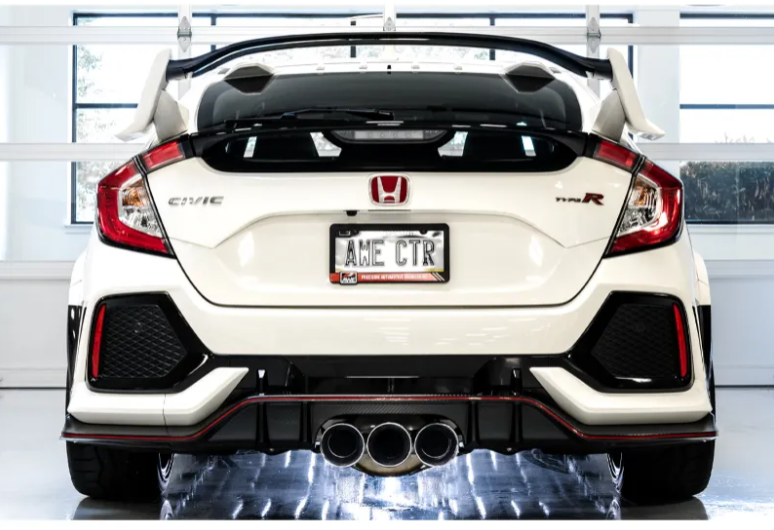 AWE Tuning Track Edition Exhaust | 3" Diameter | 4.5" Triple Chrome Silver Tips Honda Civic Type R 2017-2021