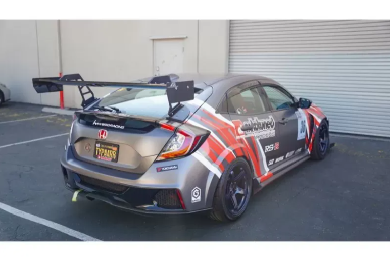 APR Performance GT-250 61" Carbon Fiber Swan Neck Wing Honda FK8 Civic Type R 2017-2021