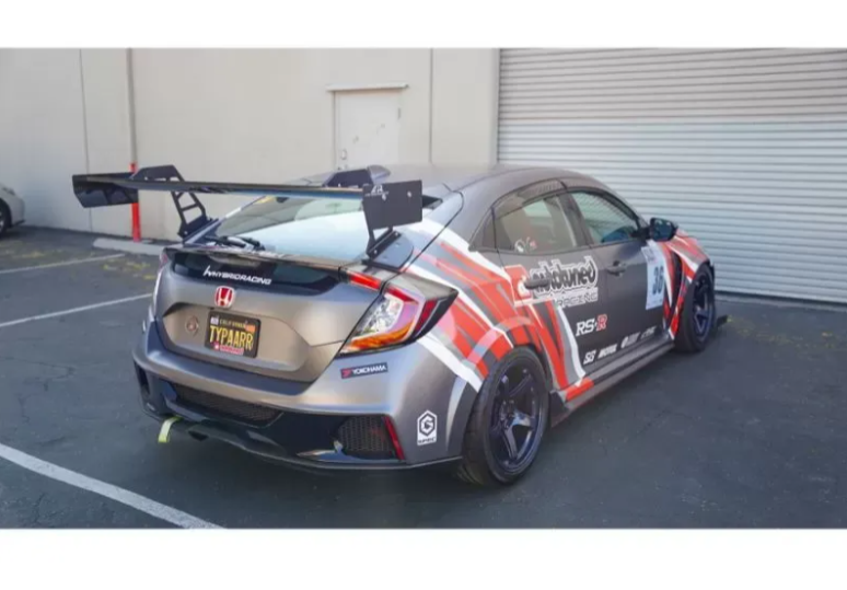 APR Performance GT-250 67" Carbon Fiber Swan Neck Wing Honda FK8 Civic Type R 2017-2021