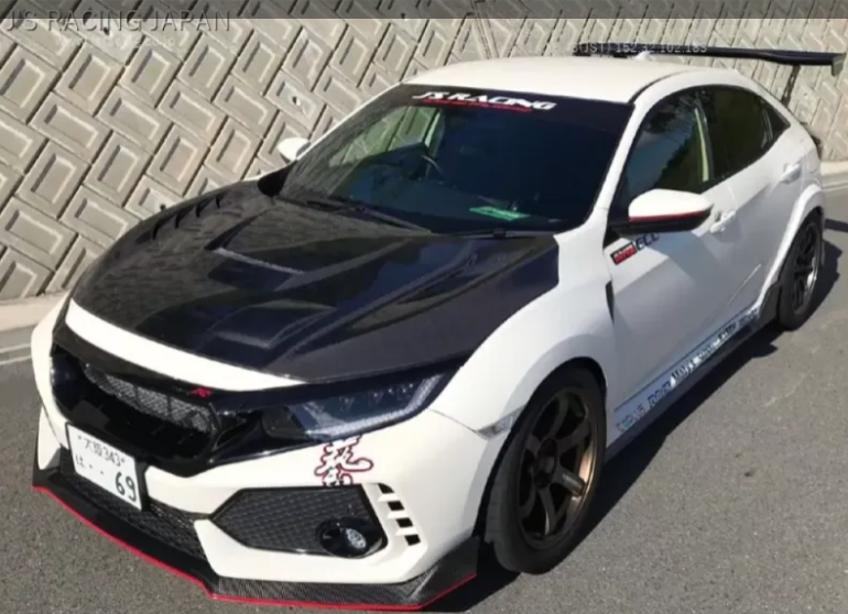 Js Racing Type V Full Carbon Hood Honda Civic Type-R FK8 2017-2021