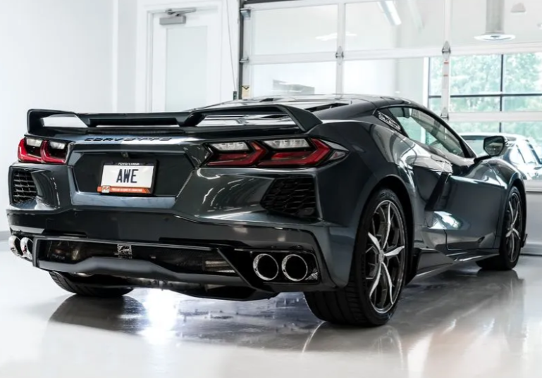 AWE Tuning Touring Edition Exhaust | 3" Diameter | 4.5" Quad Chrome Silver Tips Chevrolet Corvette Stingray|Corvette E-Ray 2020-2025
