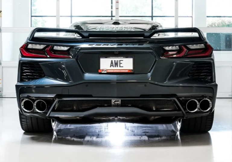 AWE Tuning Touring Edition Exhaust | 3" Diameter | 4.5" Quad Chrome Silver Tips Chevrolet Corvette Stingray|Corvette E-Ray 2020-2025