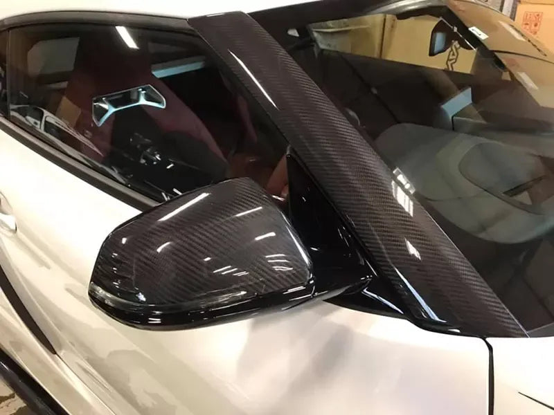 Varis Dry Carbon Mirror Pillar Cover Set Toyota A90 Supra 2020-2024